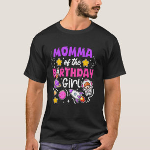 Camiseta Mamãe Da Menina De Aniversário Astronauta Família