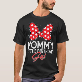 Camiseta Mamãe Da Menina De Aniversário Laço Rosa Família
