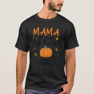 Camiseta Mamãe da Menina do Aniversário Abóbora 1º Aniversá