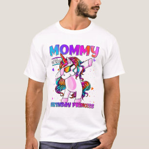 Camiseta Mamãe da Menina Princesa de Aniversário Dabbing Un