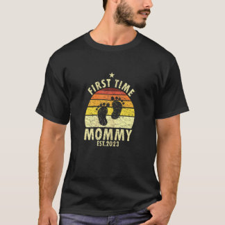 Camiseta Mamãe Da Primeira Vez Das Mulheres 2023 Retro Prom