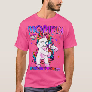 Camiseta Mamãe da Princesa de Aniversário Fuselando Unico
