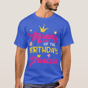 Camiseta Mamãe da Princesa de Aniversário Mãe Mamãe Maman