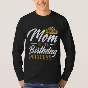 Camiseta Mamãe Da Princesa De Aniversário Mãe Mamãe Rainha