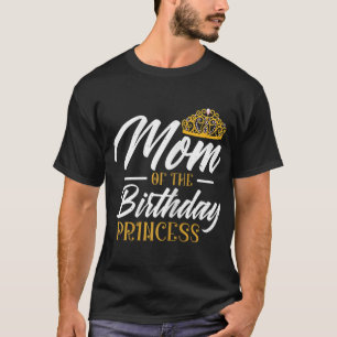 Camiseta Mamãe Da Princesa De Aniversário Mãe Mamãe Rainha