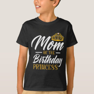Camiseta Mamãe Da Princesa De Aniversário Mãe Mamãe Rainha