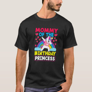 Camiseta Mamãe Da Princesa De Aniversário Unicórn Aniver