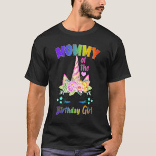 Camiseta Mamãe Da Princesa de Aniversário, Unicorn Matchi