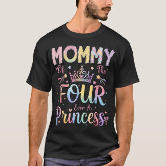 Camiseta Mamãe Da Princesa Para Sempre 4º Aniversário