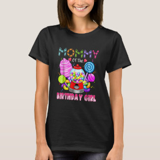 Camiseta Mamãe Da Rapariga De Aniversário Candyland Candy B