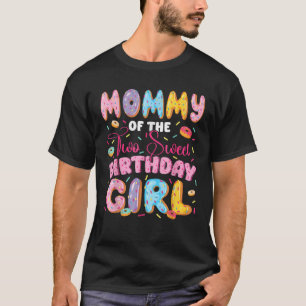 Camiseta Mamãe Da Rosquinha De Duas Garotas segundos aniver