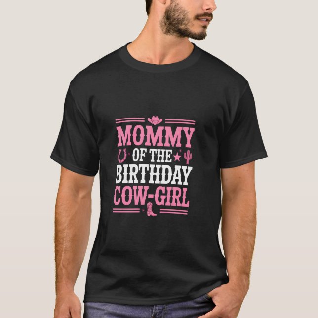 Camiseta Mamãe da Vaqueira de Aniversário (Frente)