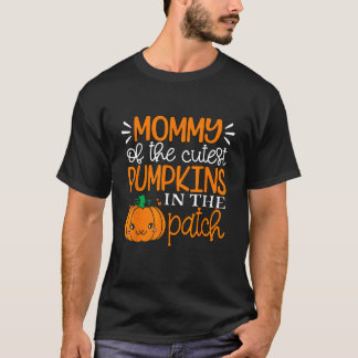 Camiseta Mamãe das Abóboras Mais Fofas do Halloween Patch