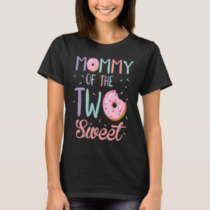 Camiseta Mamãe das duas amantes da Rosquinha de aniversário
