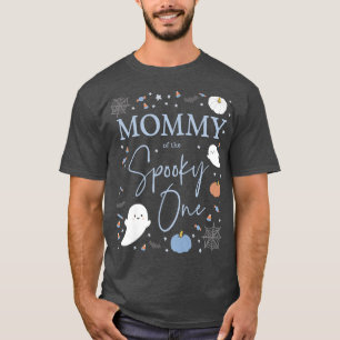 Camiseta Mamãe das mulheres do menino assustador do primeir