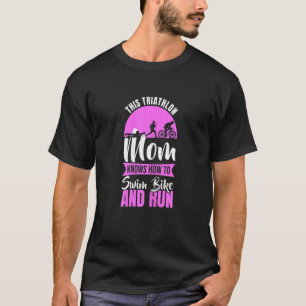 Camiseta Mamãe das mulheres Triathleta Triathlon Mama