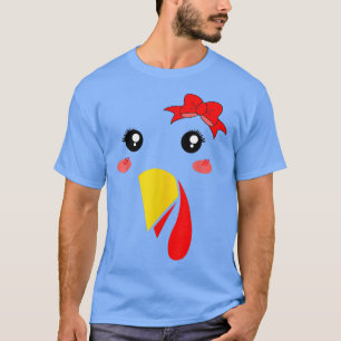 Camiseta Mamãe De Ação De Graças E Eu Colocamos A Galinha T