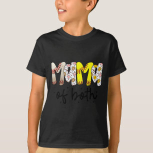 Camiseta Mamãe de ambos beisebol softball mãe mulheres dia