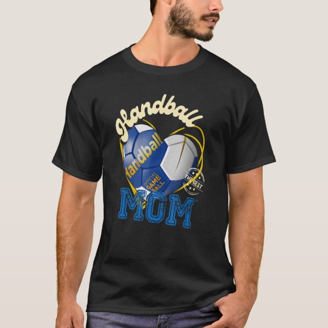Camiseta Mamãe de andebol as mulheres dão um almôndegas a m (Frente)