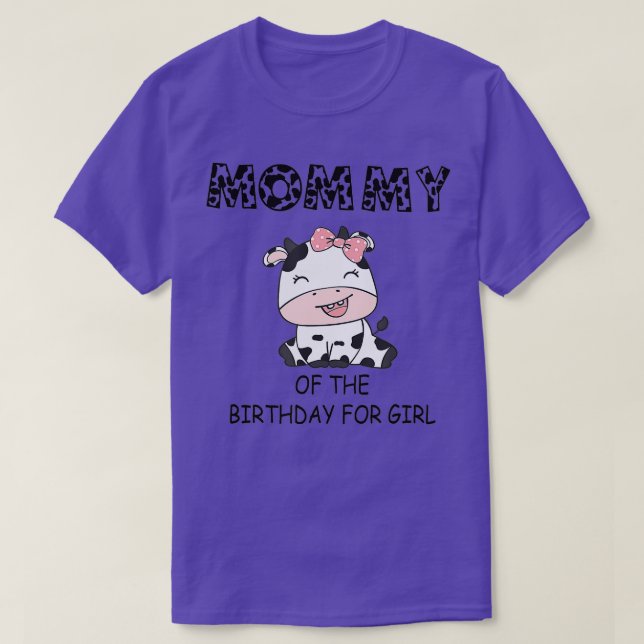 Camiseta Mamãe de aniversário para Fazenda de vaca de prime (Frente do Design)