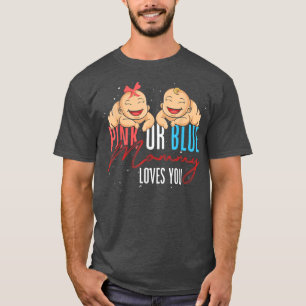 Camiseta Mamãe De Anúncio De Bebê Te Ama O Futuro Gende Mãe