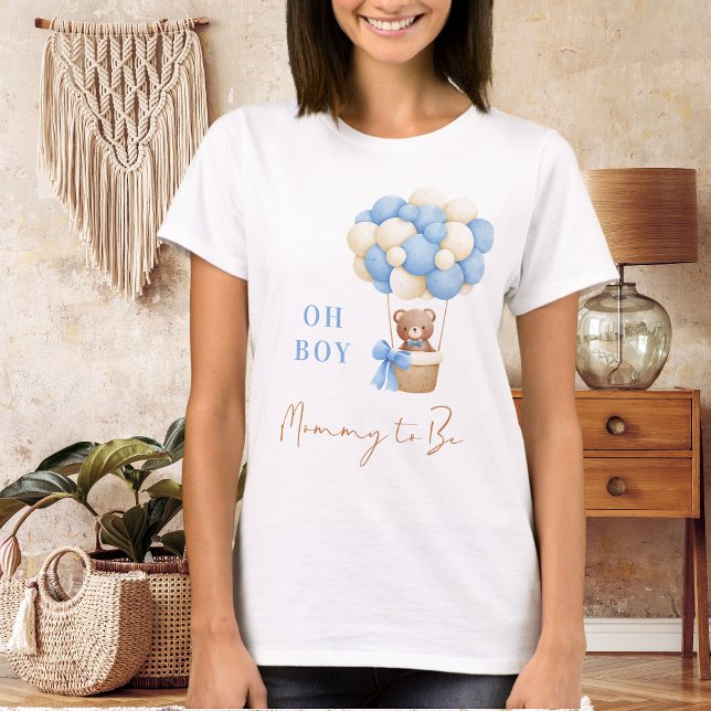Camiseta Mamãe De Balão De Urso Azul, Garoto, Para Ser Bebê (Criador carregado)
