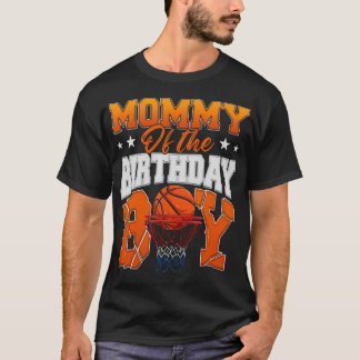 Camiseta Mamãe de Basquete do Menino Aniversariante Família