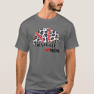 Camiseta Mamãe de beisebol Fora de Leoapard Baseball Gráf