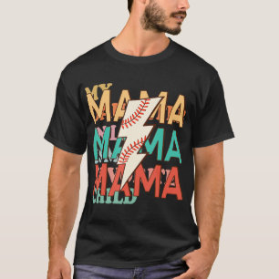 Camiseta Mamãe de Beisebol Vida de Mãe Roupa Mãe Torcedora