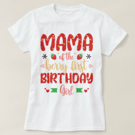 Camiseta Mamãe De Berry Birthday Doce Mãe Morangos