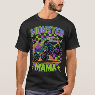 Camiseta Mamãe de Caminhão Monstro da Família de Aniversári