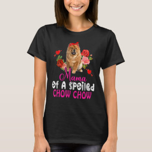 Camiseta Mamãe De Chow Chow Cute Chow Chow Arco Tie
