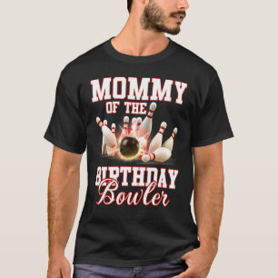 Camiseta Mamãe De Festas De Boliches Do Aniversário Bowler