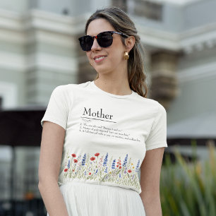 Camiseta Mamãe de Flor Selvagem - Dia de as mães T-Shirt co