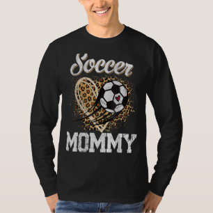 Camiseta Mamãe de futebol, Dia de as mães da Bola-Leopardo