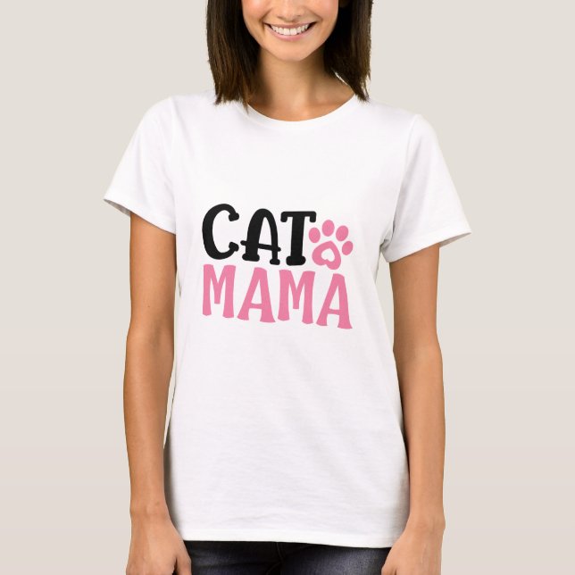 Camiseta Mamãe de gato (Frente)