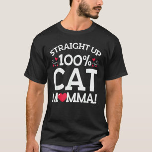 Camiseta Mamãe de Gato 100 Por Cento Sem Rodeios
