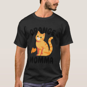 Camiseta Mamãe de Gato Laranja Amante de Gato Ruivo Fofo,
