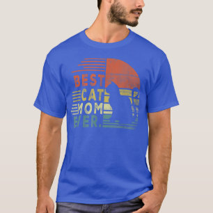 Camiseta Mamãe De Gato, Melhor Gato De Retrô Mãe, Uma Mulhe