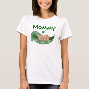 Camiseta Mamãe de gêmeos pelados mais escuros