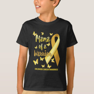 Camiseta Mamãe de Guerreiro Conscientização do Câncer Infan