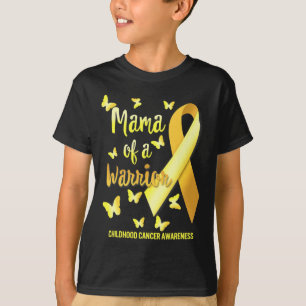Camiseta Mamãe de Guerreiro Conscientização do Câncer Infan