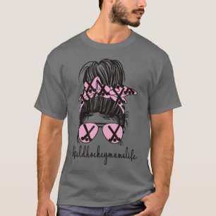 Camiseta Mamãe De Hóquei Em Campo Mãe De Uma Campanha De Hó