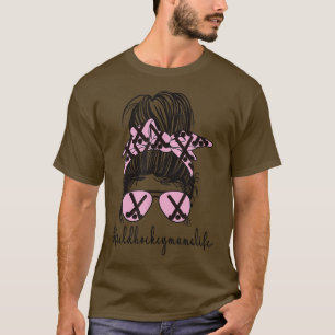 Camiseta Mamãe De Hóquei Em Campo Mãe De Uma Campanha De Hó
