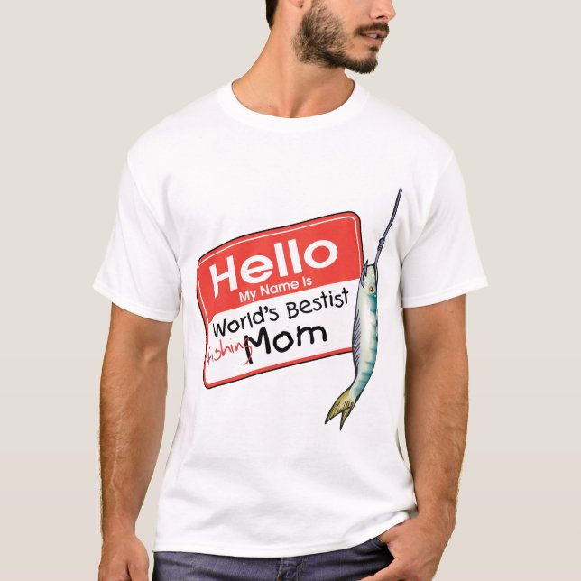 Camiseta Mamãe de Pesca (Frente)