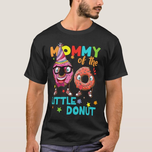 Camiseta Mamãe De Rosquinha De Famílias De Aniversário (Frente)