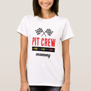 Camiseta Mamãe De Tripulação De Carro Race
