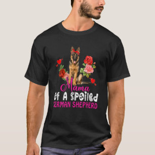Camiseta Mamãe De Um Arco De Cachorro German shepherd Malha