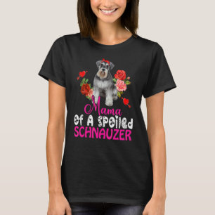 Camiseta Mamãe De Um Arco Schnauzer Cute Schnauzer Mimado