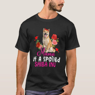 Camiseta Mamãe De Um Arco Shiba Inu Cute Shiba Inu Mimado
